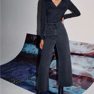 Zara marine straight dark gray